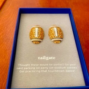 BAUBLEBAR Tailgate Football Shaped studded earrings
